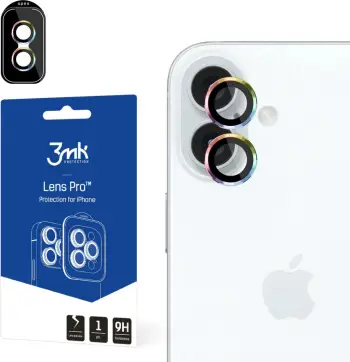 Mbrojtës lentash 3mk Protection Lens Protection Pro për iPhone 16 / 16 Plus, kornizë iridescent