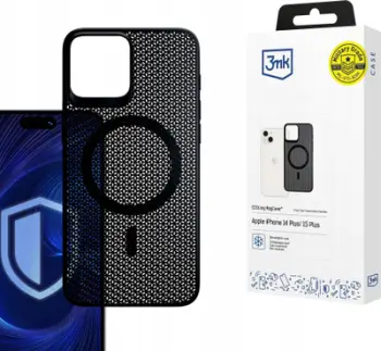 Këllëf 3MK COOLing MagCase për iPhone 14 Plus 15 Plus, MagSafe, rrjetë, transparent