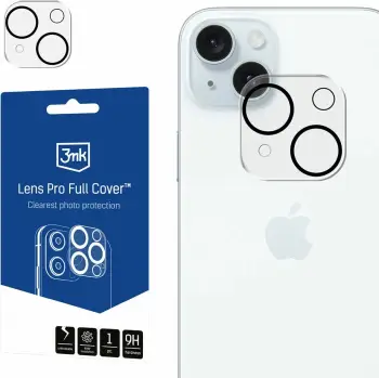 Mbrojtës xhami lente 3MK Lens Pro Full Cover për Apple iPhone 15 15 Plus, 9H, transparent