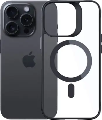 Kutia mbrojtëse 3MK Satin Armor MagCase për iPhone 15 Pro Max, 6.7", MagSafe, transparente