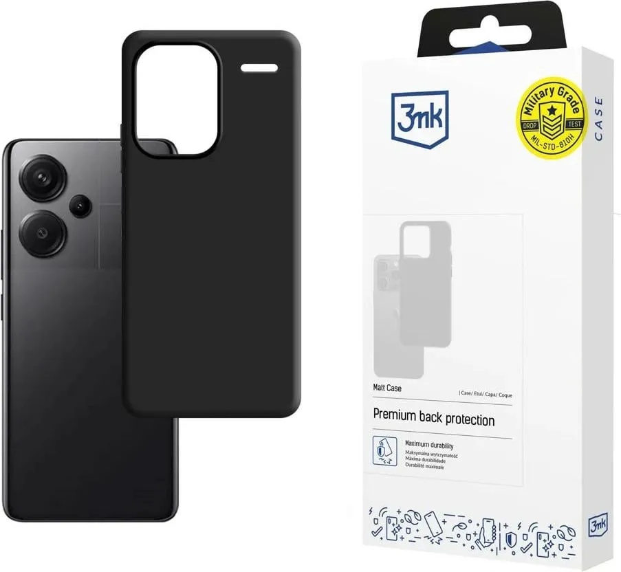 Mbështjellës 3mk Matt Case për Xiaomi Redmi Note 13 Pro, zi - 1