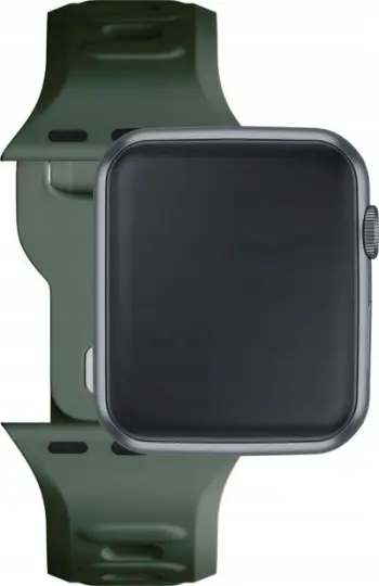 Rrip ore 3MK Silicone Watch Strap, për Apple Watch 38 40 41mm, silikoni, jeshile e errët