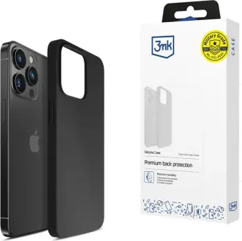 Mbështjellës silikon për celular 3mk, iPhone 14 Pro, i zi