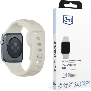 Rrip ore 3mk Silicone Watch Strap, për Apple Watch 42/44/45/49 mm, silikon, i kuq