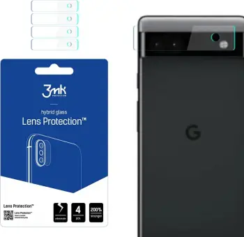 Mbrojtës xhami për lente 3MK Hybrid Glass, për Google Pixel 6a, set 4 copë, transparent