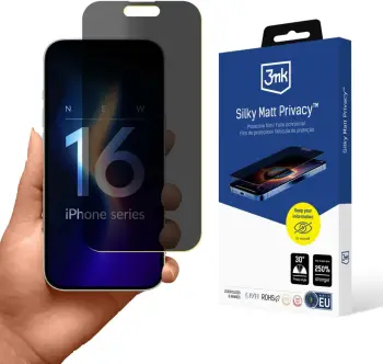 Film mbrojtës privatësie 3mk Silky Matt Privacy për iPhone 16, Mat