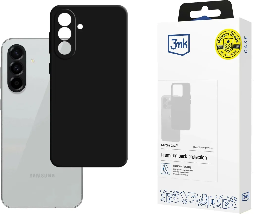 Mbështjellës silikoni 3mk për Samsung Galaxy A56 5G, Zi - 1