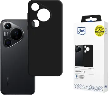Mbështjellës 3mk Matt Case për Huawei Pura 70 Pro / 70 Pro+, i zi