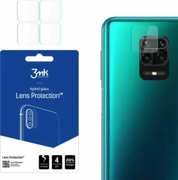 Mbrojtës kamerë 3MK Lens Protection për Xiaomi Redmi Note 9 Pro Max, transparent