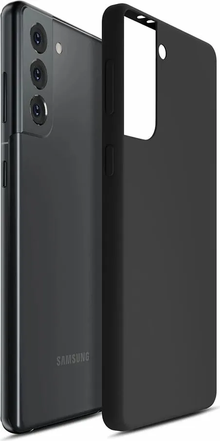 Mbështjellës silikoni 3mk për Samsung Galaxy S21+, i zi - 6