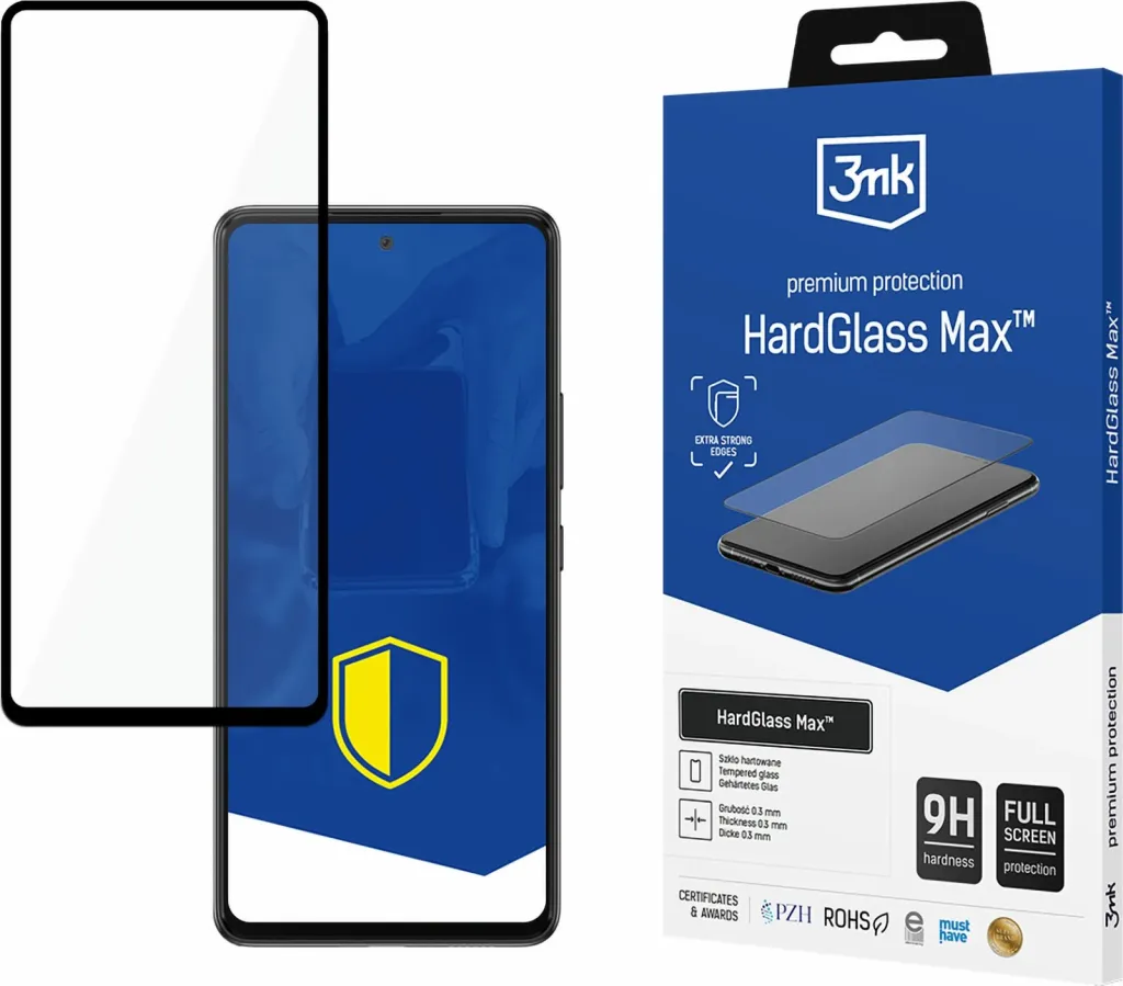 Xham mbrojtës 3mk HardGlass Max për Samsung Galaxy A53 5G, mbulim maksimal, i zi - 1