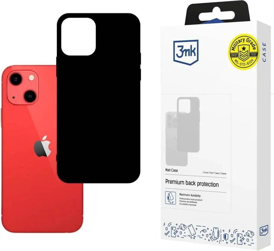 Mbështjellës 3mk Matt Case për iPhone 13 mini, i zi - 1