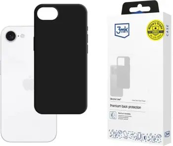Mbështjellës silikon për celular 3mk, për iPhone 16e / SE 4, zi