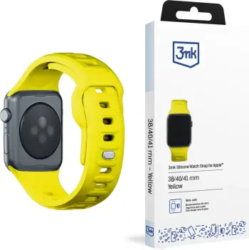Rrip silikoni për Apple Watch 3mk, 38/40/41mm, Verdhë