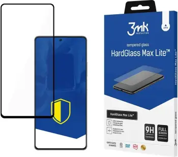 Xham mbrojtës 3mk HardGlass Max Lite për Xiaomi Poco F5 Pro, i zi
