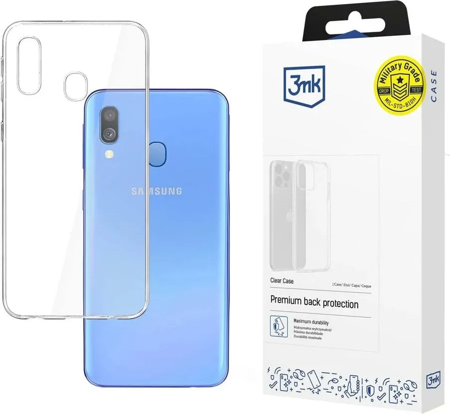 Mbështjellës 3mk Clear Case për Samsung Galaxy A40, Transparent - 1