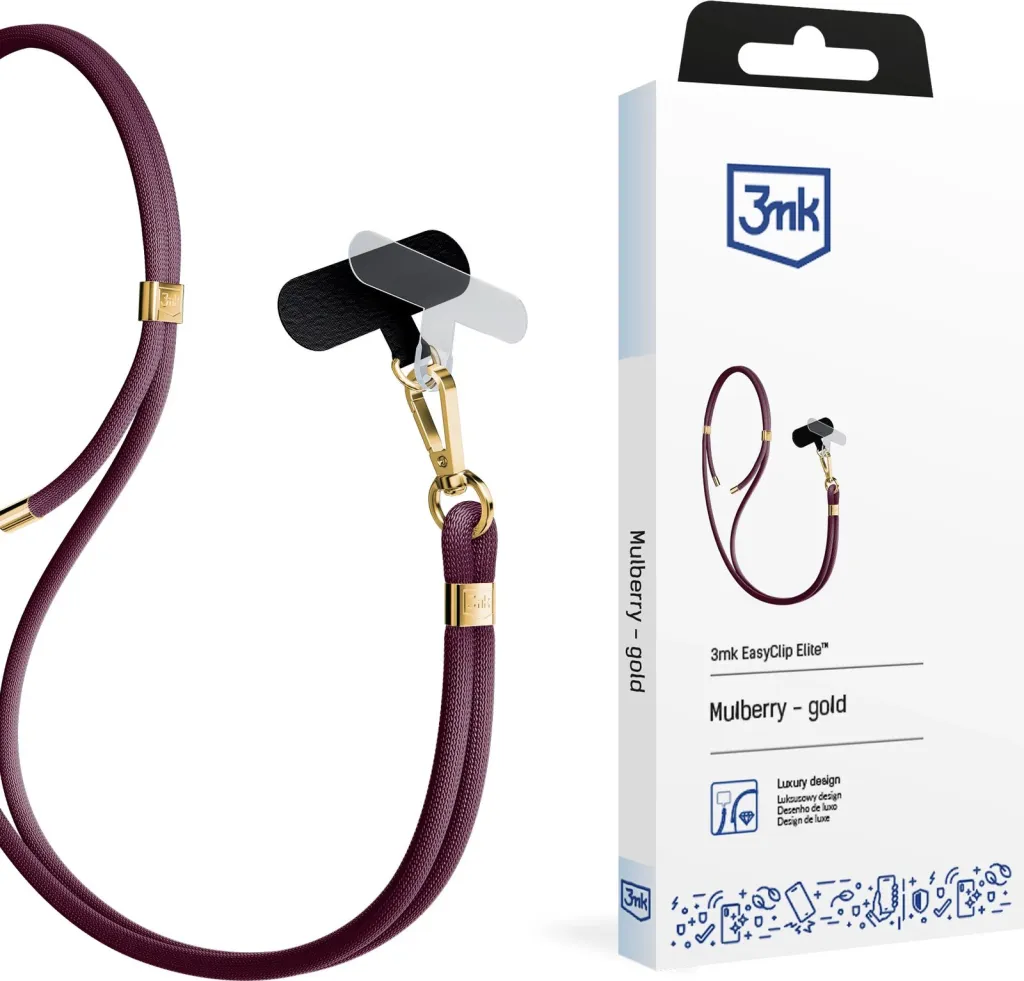 Litar për celular 3mk EasyClip Elite, burgundy - 1
