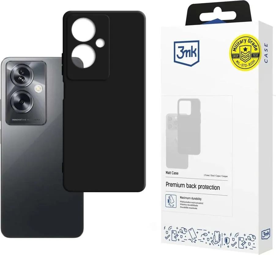 Mbështjellës 3mk Matt Case për Oppo A79 5G, i zi - 1