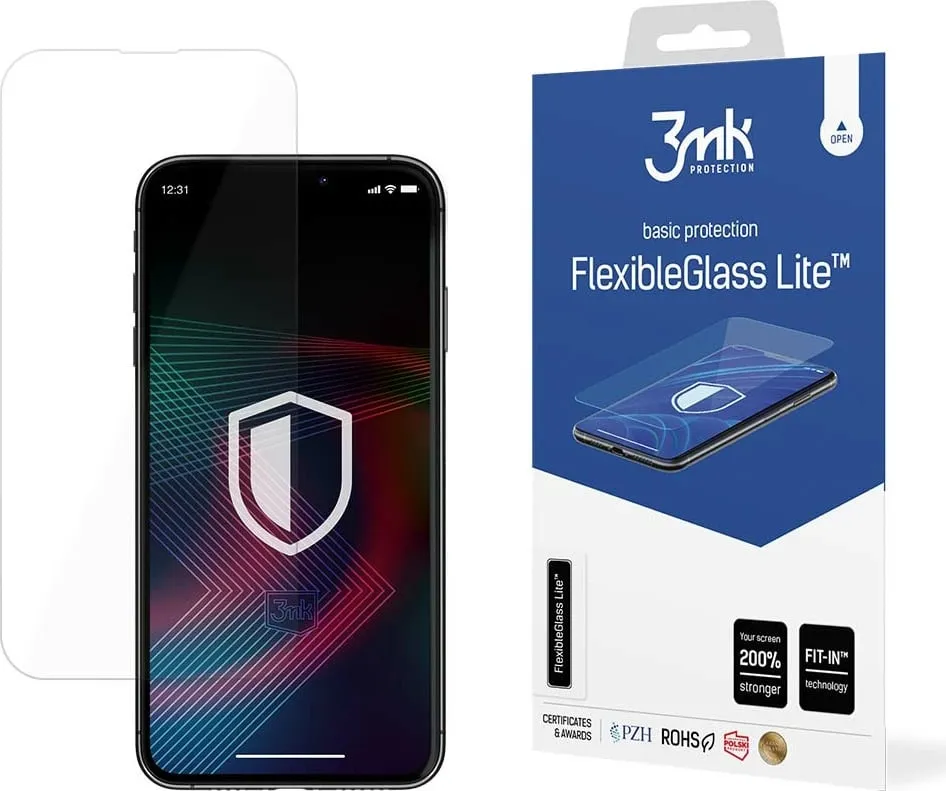 Xham i temperuar hibrid për ekran, 3mk FlexibleGlass Lite, për iPhone 14 Pro Max / 14 Plus, Transparent - 1