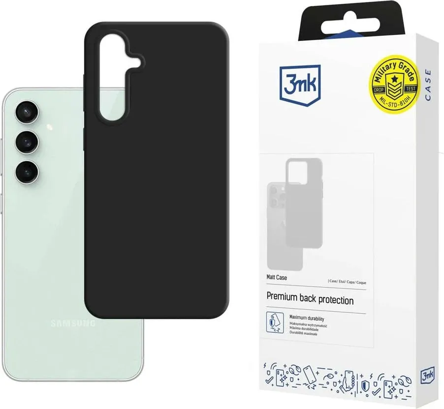 Mbështjellës 3mk Matt Case për Samsung Galaxy S23 FE, i zi - 1