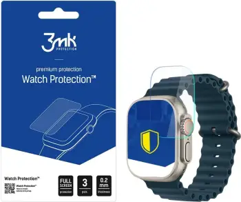 Xham mbrojtës 3MK FlexibleGlass për Apple Watch Ultra, hibrid, transparent