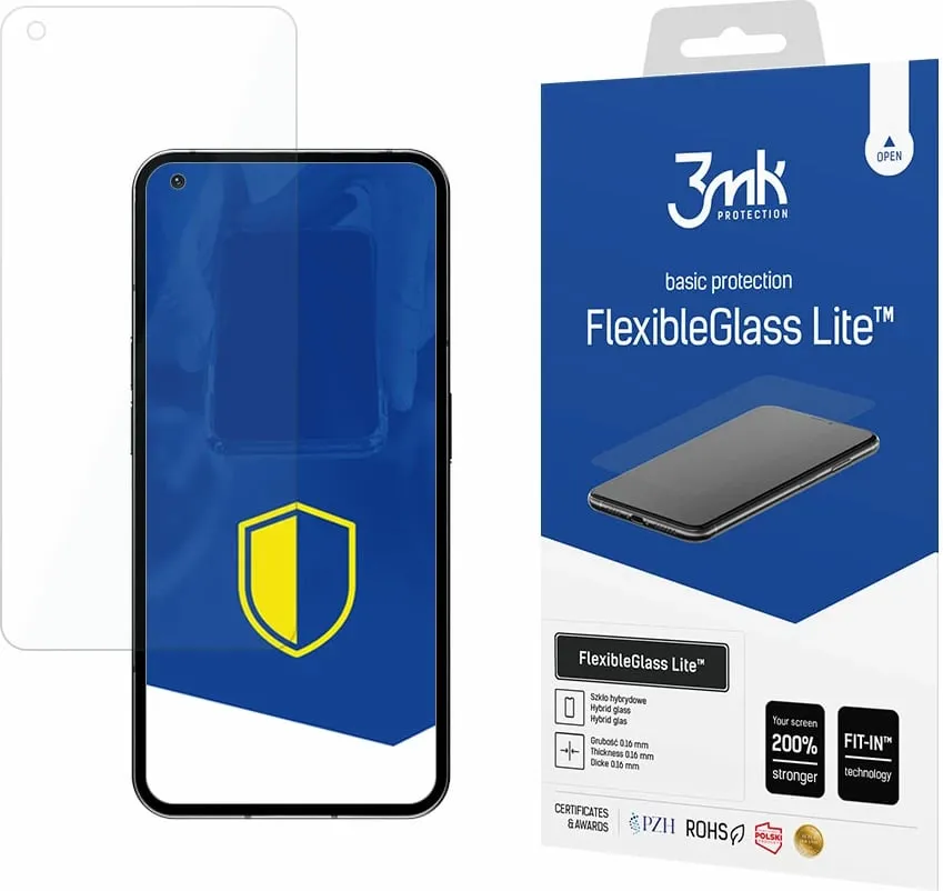 Mbrojtës ekrani hibrid 3mk FlexibleGlass Lite për Nothing Phone 1, Transparent - 1