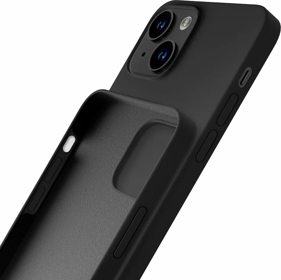 Mbulesë silikoni 3MK për Apple iPhone 15 Plus, rezistente ndaj rënieve, veti kundër rrëshqitjes, e zezë - 5