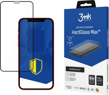 Xham mbrojtës 3mk HardGlass Max për iPhone 12 / 12 Pro, 9H, i tejdukshëm