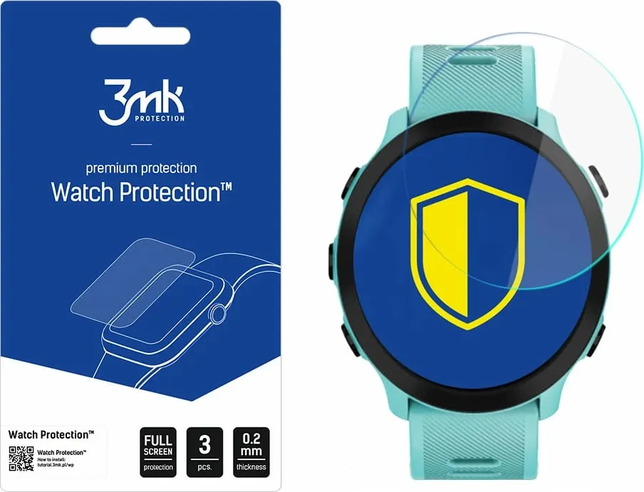 Xham mbrojtës 3MK Protective Glass për Garmin Forerunner 55, paketim 3 copë, transparent - 1