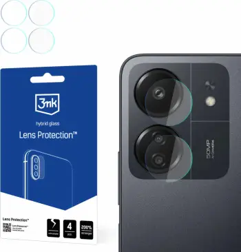 Mbrojtës xhami hibrid për kamerë, 3mk Protection Lens Protection, për Xiaomi Poco C65, Transparent