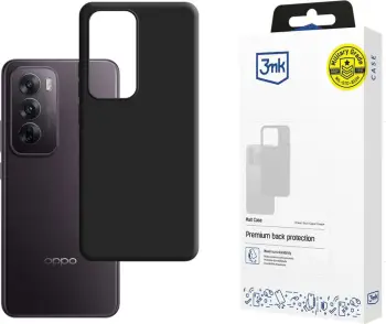 Mbështjellës telefoni 3mk Matt Case për Oppo Reno 12 F, TPU, i zi
