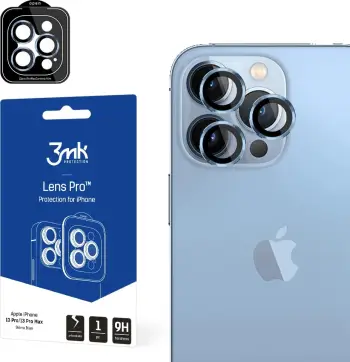 Xham për kamera 3MK Lens Protection Pro, për iPhone 13 Pro 13 Pro Max, 9H, blu