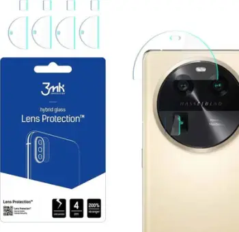 Mbrojtëse xhami kamerë 3MK Lens Protect Oppo Find X6, set 4 copë, transparente