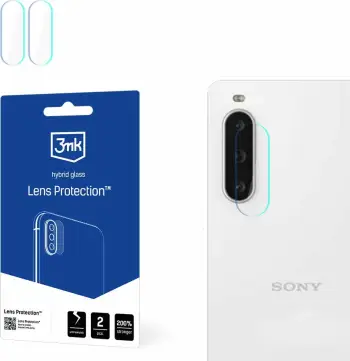 Mbrojtës kamere 3MK Lens Protect për Sony Xperia 10 V, xham hibrid, 4 copë, transparent