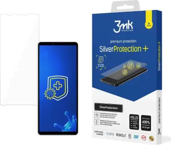 Folie mbrojtëse 3MK Silver Protect Plus për Sony Xperia 10 V, antibakteriale, montim me xhel