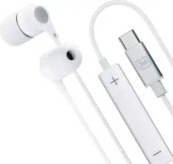 Dëgjues me kabllo 3MK Wired Earphones, USB C, me mikrofon, të bardha