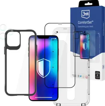 Set mbrojtës 3MK Apple iPhone 12 Pro, Comfort Set 4 in 1, xham 9H, transparent