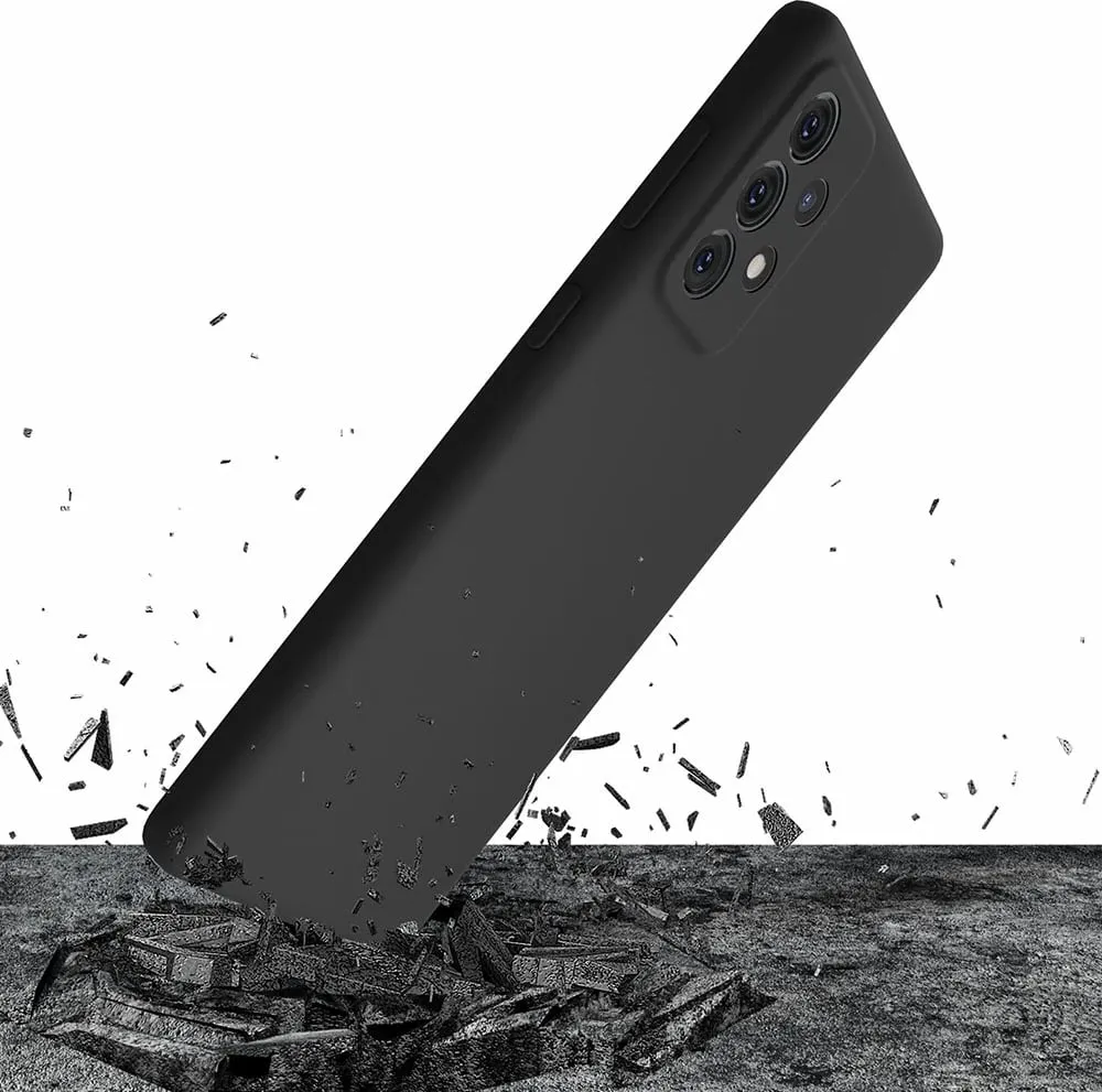 Mbulesë silikoni 3MK për Samsung Galaxy A33 5G, mikrofibër e brendshme, e zezë - 3