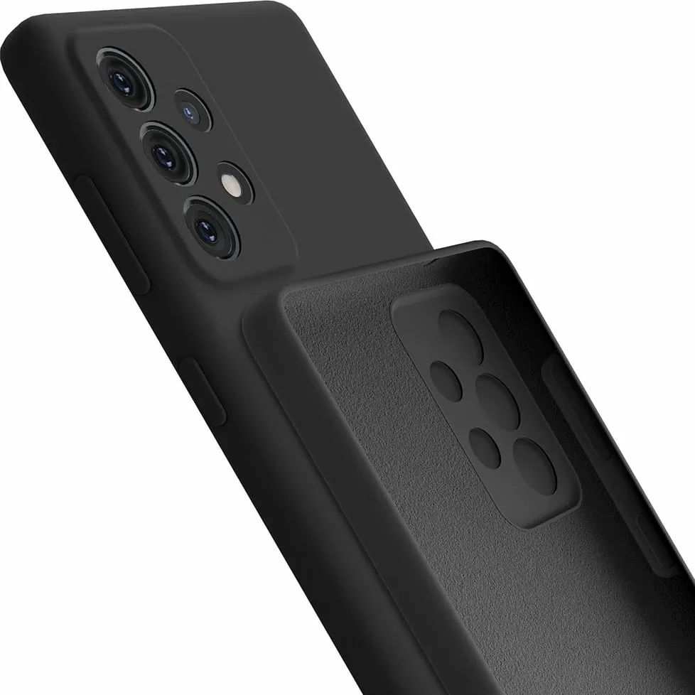 Mbulesë silikoni 3MK për Samsung Galaxy A33 5G, mikrofibër e brendshme, e zezë - 4