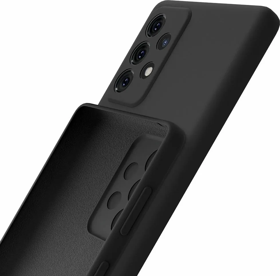 Mbulesë silikoni 3MK për Samsung Galaxy A33 5G, mikrofibër e brendshme, e zezë - 5
