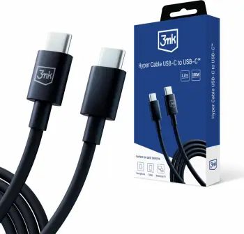 Kabllo USB C 3MK Hyper Cable N Series, USB C në USB C, 2m, 100W, e zezë