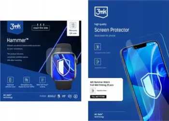 Film mbrojtës ekrani 3MK All-Safe AIO Hammer, për orë inteligjente, set 25 copë, transparent