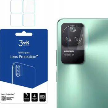 Mbrojtës xhami për kamerë 3MK Hybrid Glass, për POCO F4 5G, set 4 copë, transparent