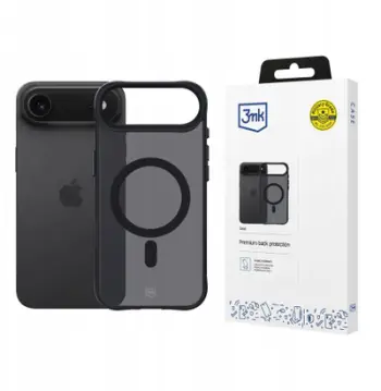 Mbulesë telefoni 3MK MagCase Smoke Matt, për iPhone 17 Air iPhone 17 Pro, MagSafe, e zezë