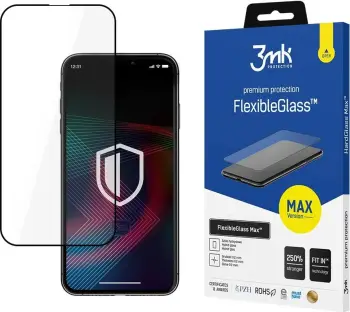 Mbrojtës ekrani 3MK FlexibleGlass Max për Apple iPhone 14 Max, xham hibrid, 0.2mm, transparent