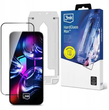 Mbështjellës xhami 3MK HardGlass Max me aplikues, për Google Pixel 10 10 Pro Realme 10 Pro Plus, i tejdukshëm
