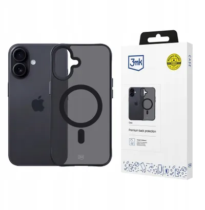 Mbulesë 3MK MagCase Smoke Matt për iPhone 17, përputhshme me MagSafe, e zezë - 1