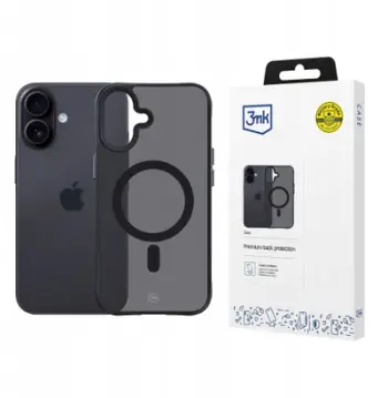 Mbulesë 3MK MagCase Smoke Matt për iPhone 17, përputhshme me MagSafe, e zezë