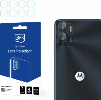 Xham hibrid për kamerë 3MK Lens Protect Motorola Moto E22, set 4 copë, transparen