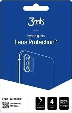 Mbrojtës xhami hibrid për kamerë 3MK Lens Protect Samsung Galaxy A04e, set 4 copë, transparent